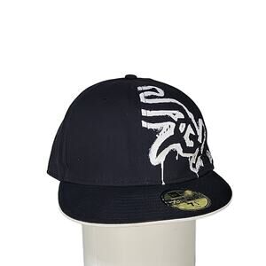 New Era 59Fifty MLB White Sox Hat, Graphiti Black/White, 7 1/2
